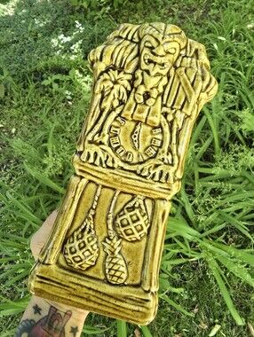Retired Tiki Farm "The Ku Ku Clock" Ceramic Tiki Mug or Vase